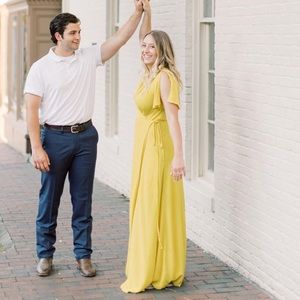 Lulu’s Yellow Wrap Dress